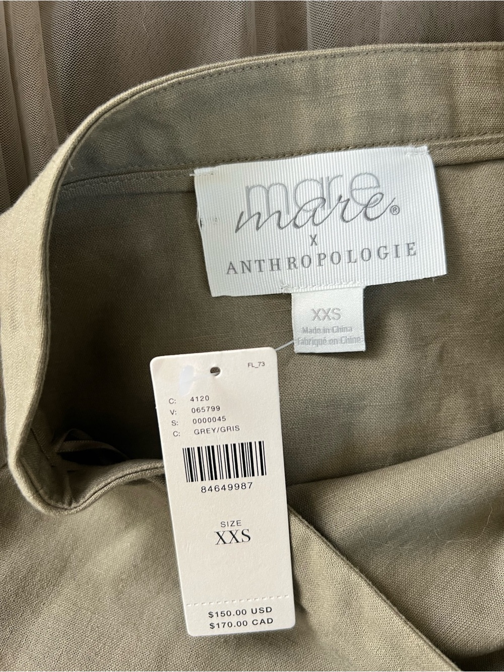 Mare Mare x Anthropologie Tiered Tulle Midi Skirt NWT Womens XXS Fairy Boho - Picture 11 of 13